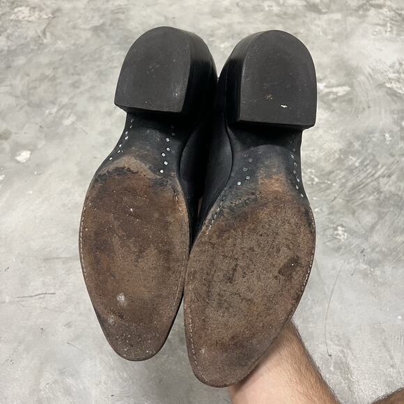 Lucchese 2000 Series Cowboy Boots Men’s 10.5 D Black Leather Western - Picture 8 of 10